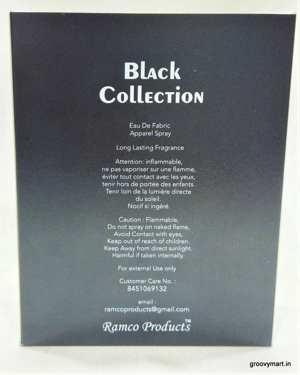 Ramco Perfumes Black Collection Eau De Fabric Apparel Spray - 100ML