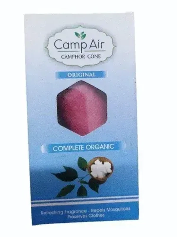 CAMP AIR Camphor Cone Original Refreshing Fragrance - Repel Mosquitoes - Preserves Clothes - 50G (ORGANIC)