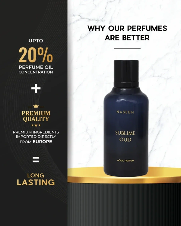 Naseem Sublime OUD AQUA Perfume | Alcohol free | Unisex - 100ML
