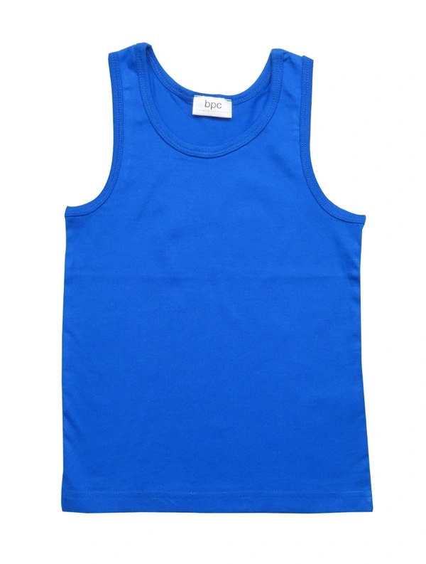 bpc BOYS SLEEVELESS T SHIRT - OB1 - No Option - Navy/Blue/Navy Striped, 12/13 Years