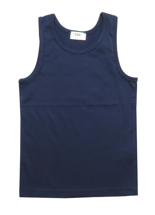 bpc BOYS SLEEVELESS T SHIRT - OB1 - No Option - Navy/Blue/Navy Striped, 12/13 Years