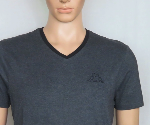 Kappa KAPPA V NECK T SHIRT - 6G2 - Charcoal, M