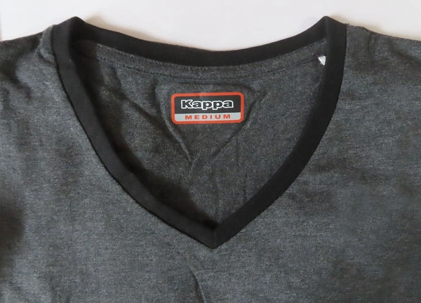 Kappa KAPPA V NECK T SHIRT - 6G2 - Charcoal, M