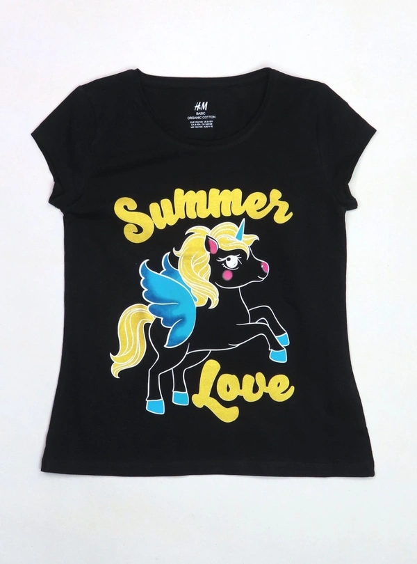 Neutral  OLDER GIRLS PRINTED T SHIRT - 8A6 - Black, 9/10 Years