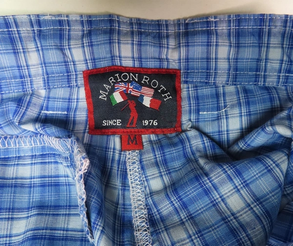 MARION ROTH LOUNGE WEAR WOVEN PANTS - 7A1 - Blue Checks, M