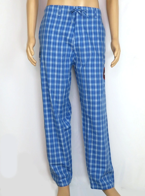 MARION ROTH LOUNGE WEAR WOVEN PANTS - 7A1 - Blue Checks, L