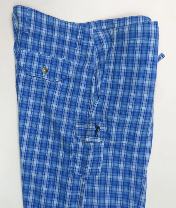 MARION ROTH LOUNGE WEAR WOVEN PANTS - 7A1 - Blue Checks, L