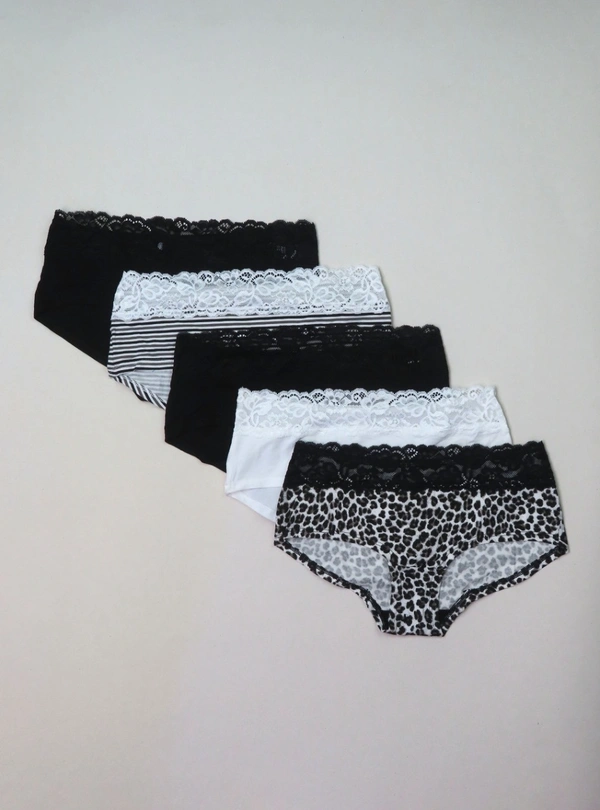 M&S (Marks And Spencer) M&S LADIES 5 PACK HIPSTER BRIEFS - 2D1 - Mixed Colours, L