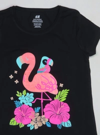 Neutral  OLDER GIRLS PRINTED T SHIRT - 48F6 - Black, 11/12 Years