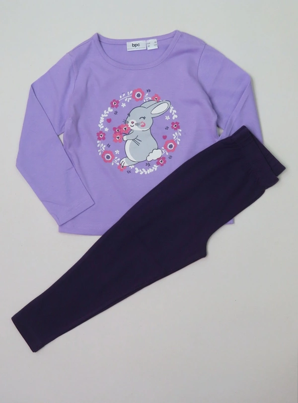 bpc BPC GIRLS PYJAMA SET - 3A1 - Lilac TOP / Purple Pant, 4 Years