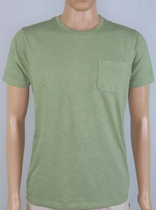 EAST WEST SLUB KNIT T SHIRT - 2B1 - Olive Green, S