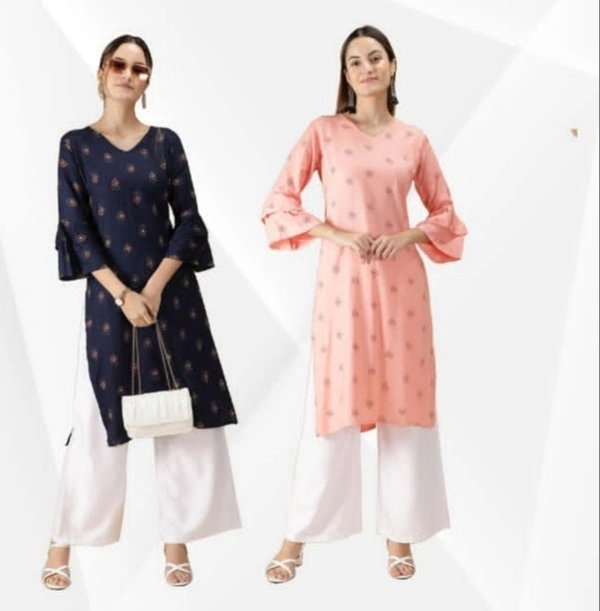 Fanclub  BELL SLEEVES KURTA - 095 - Only Navy Blue, XXL