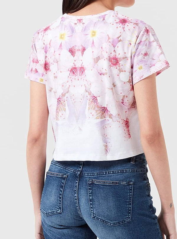 Desigual  DESIGUAL LADIES PRINTED CROP TOP - 4A3 - White AOP, XS