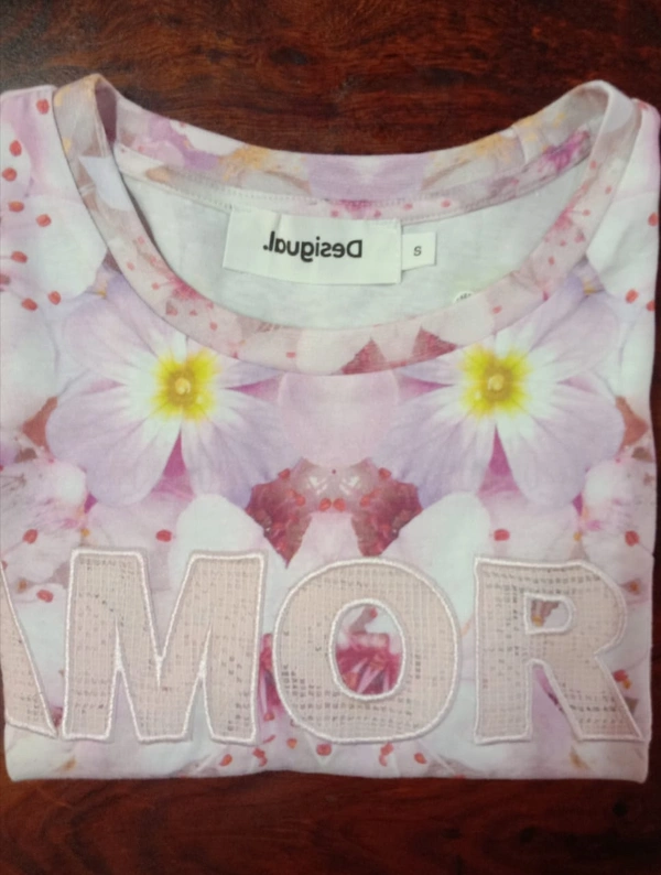 Desigual  DESIGUAL LADIES PRINTED CROP TOP - 4A3 - White AOP, XS