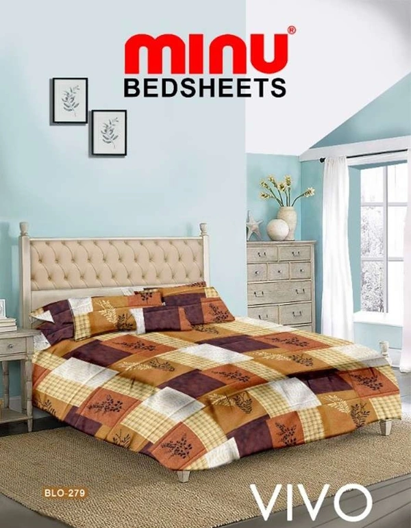 Minu Bedsheet  Minu Bedsheets Vivo Assorted  - As image, Full Stitched