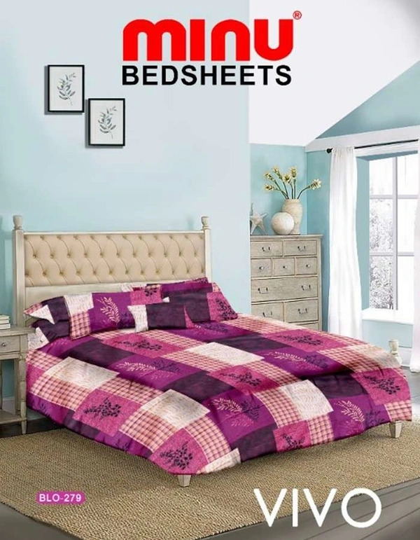 Minu Bedsheet  Minu Bedsheets Vivo Assorted  - As image, Full Stitched