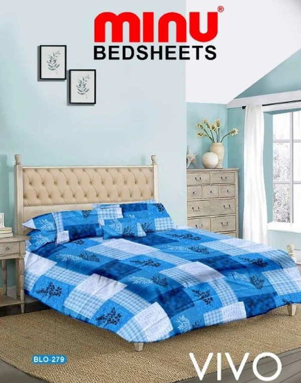 Minu Bedsheet  Minu Bedsheets Vivo Assorted  - As image, Full Stitched