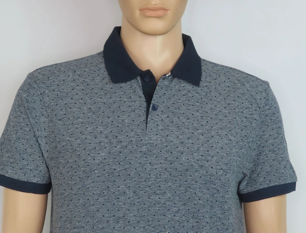 Medicine House Brand Printed Polo - 9A1 - Grey jacquard, S