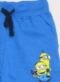 S4S ATTIRE  Minions  Boys French Terry Shorts - Blue, 3y