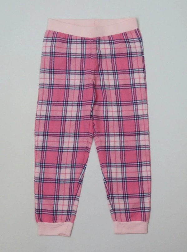 M & S Mark's Nan Spencer M&S Girls  Flannel Wvoen Pant  0A1 - pink checks, 1½ - 2