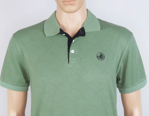BODY GLOVE PRINTED STRETCH POLO 3D1 - Green AOP, L, Polo Tshirt