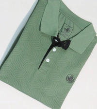 BODY GLOVE PRINTED STRETCH POLO 3D1 - Green AOP, L, Polo Tshirt