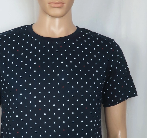 Denim Flower  DEINM & FLOWER PRINTED TSHIRT  2C1 - Navy Star AOP, L