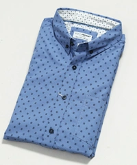 ELGHTHAVENUE MENS SLIMFIT SHRISTI  4B4 - Blue  AOP, S