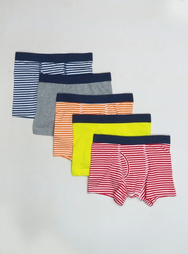 S4S ATTIRE  PRIMARY BOYS STRETCH 5 PACK BOXER SHORTS 5A6 - MIXED COLOURS, 14 Years
