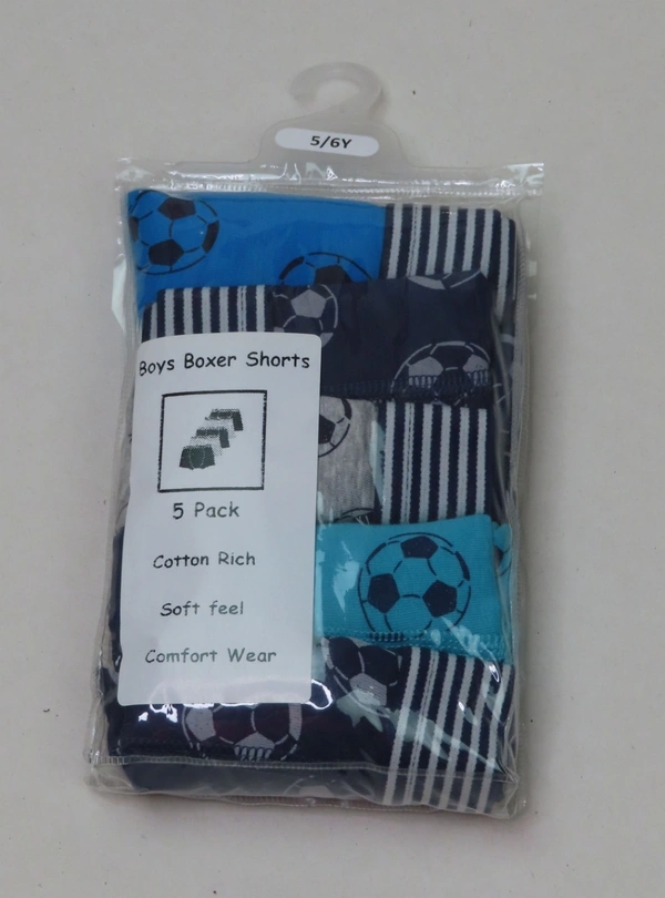 S4S ATTIRE  M&S BOYS 5 PACK BOXERS 5A6 - MIXED, 15/16 Years
