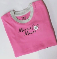DISNEY BABY GIRLS  SHORT  SET 5A1 - Pink Top n Grey Melange Aop, 36