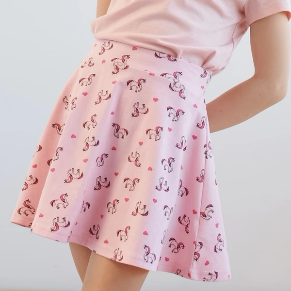 Sinsay SINSAY GIRLS PRINTED SHORT SKIRT 9A2 - pink AOP, 6 Years