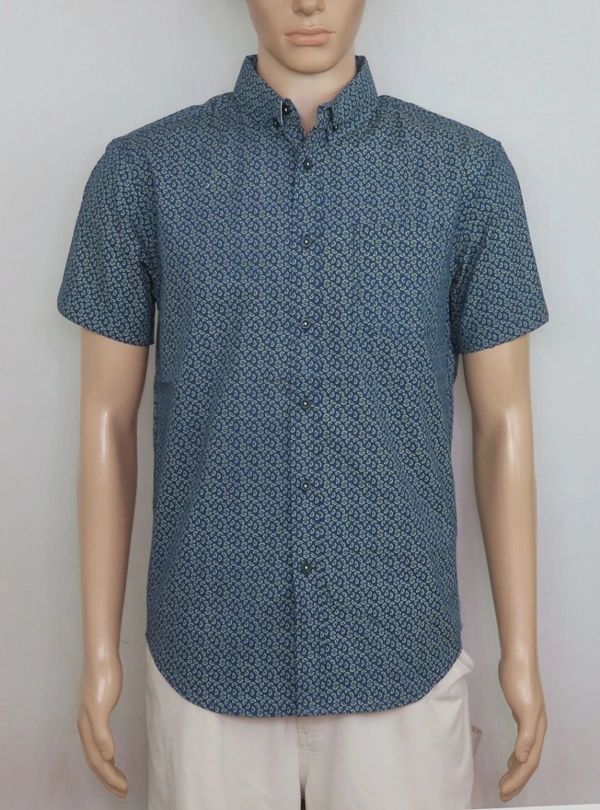 EIGHTHAVENUE MENS SLIM FIT COTTON SHIRT 4N3 - Navy AOP, XL