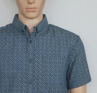 EIGHTHAVENUE MENS SLIM FIT COTTON SHIRT 4N3 - Navy AOP, XL