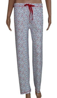MAX LADIES PRINTED NIGHT PANT CD1 - L, Blue Checks