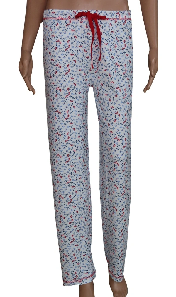 MAX LADIES PRINTED NIGHT PANT CD1 - L, Blue Checks