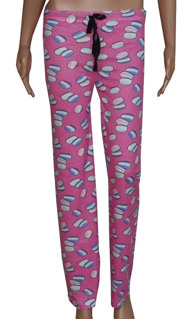 MAX LADIES PRINTED NIGHT PANT CD1 - L, Blue Checks