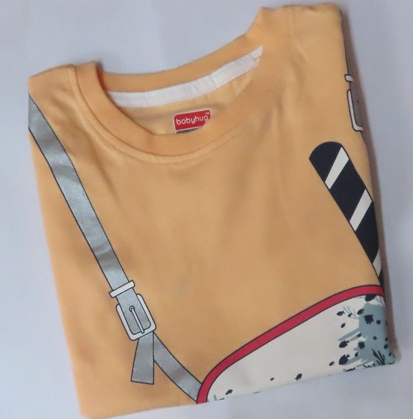 Bqbyhug BABYHUG BOYS 2 PCS SET (T SHIRT N SHORTS) 1A1 - Orange Top + Red Bottom, 5 - 6 Y