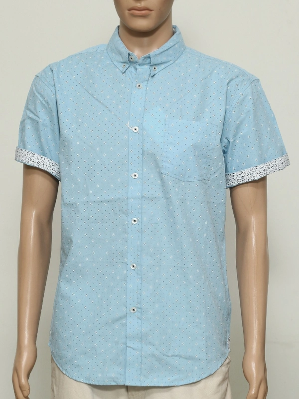 EIGHTHAVENUE MENS SLIMFIT COTTON  SHIRT 4B2 - Blou AOP, XL