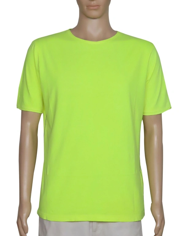 WELLESTEYN GARMENT WASHED TSHIRT 7AD - Lime yellow  Navy(5:4), XXL