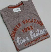 TOM TAILOR PRINTED T SHIRT 5E1 - Ecru, M