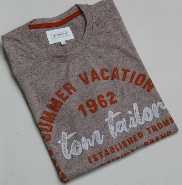 TOM TAILOR PRINTED T SHIRT 5E1 - Ecru, M