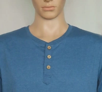 Expo EXPO HENLEY NECK T SHIRT 9A3 - Blue Melange, L