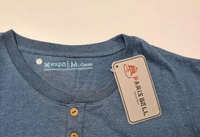 Expo EXPO HENLEY NECK T SHIRT 9A3 - Blue Melange, L
