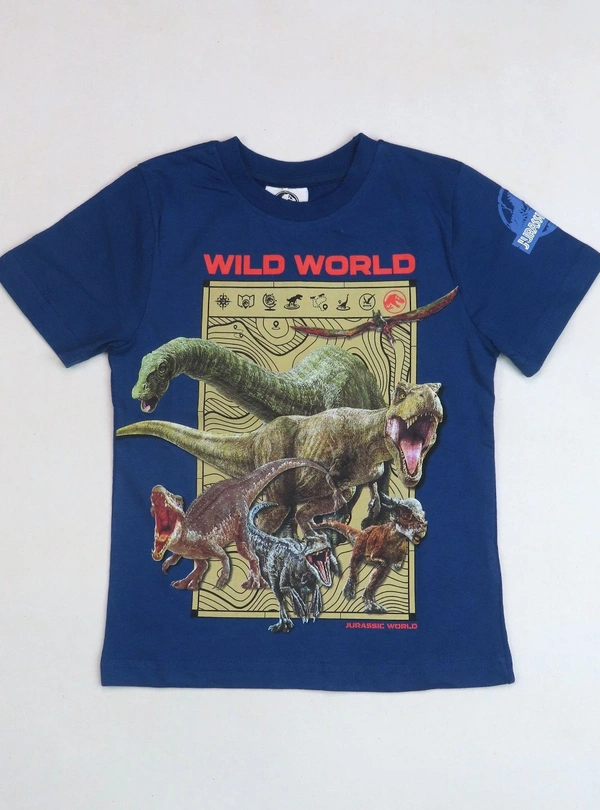 JURASSIC WORLD  BOYS  PRINTED TSHIRT  0B1 - Navy, 5y
