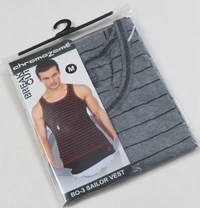 Chromozome CHROMOZOME STRIPED VEST 2C1 - Charcoal, M