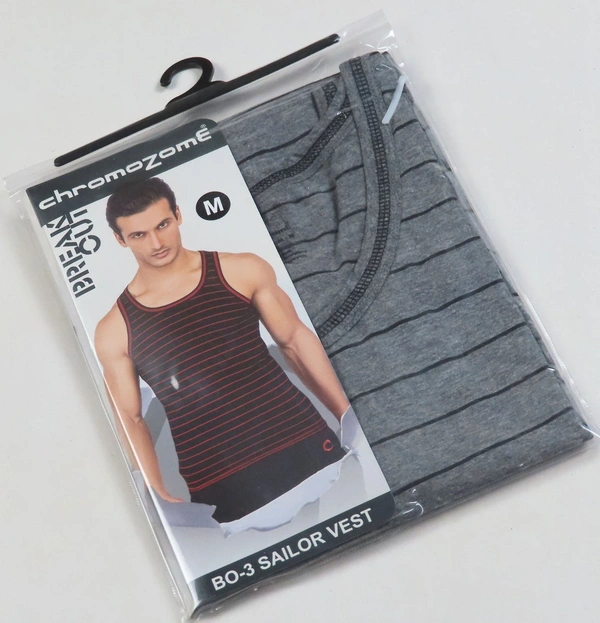 Chromozome CHROMOZOME STRIPED VEST 2C1 - Charcoal, M