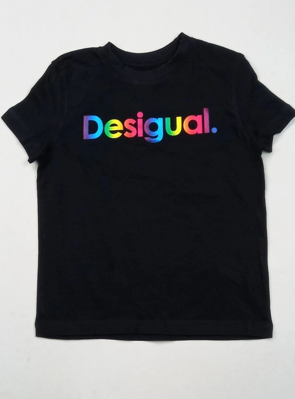 Desigual DESIGUAL GIRLS PRINTED TSHIRT 2B6 - Black, 7-8 Years