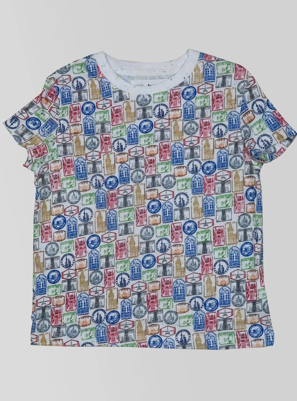 Desigual  DESIGUAL GIRLS PRINTED TSHIRT 2A6 - White Stamps AOP, 7-8 Years