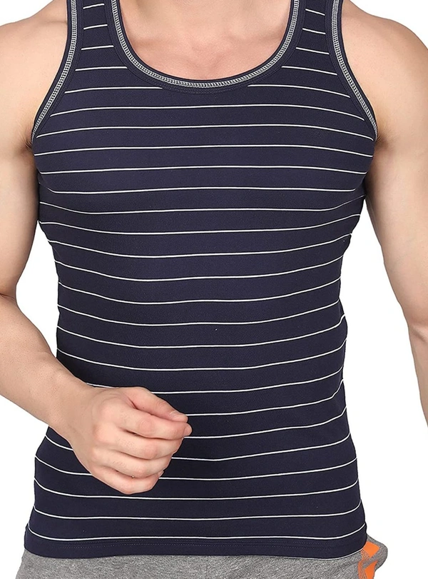 Chromosome  CHROMOZOME STRIPED VEST 2A1 - Navy, L